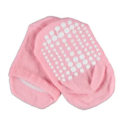 Bibaby Unisex Organik Çorap Soket Kaymaz Taban Points Pembe 