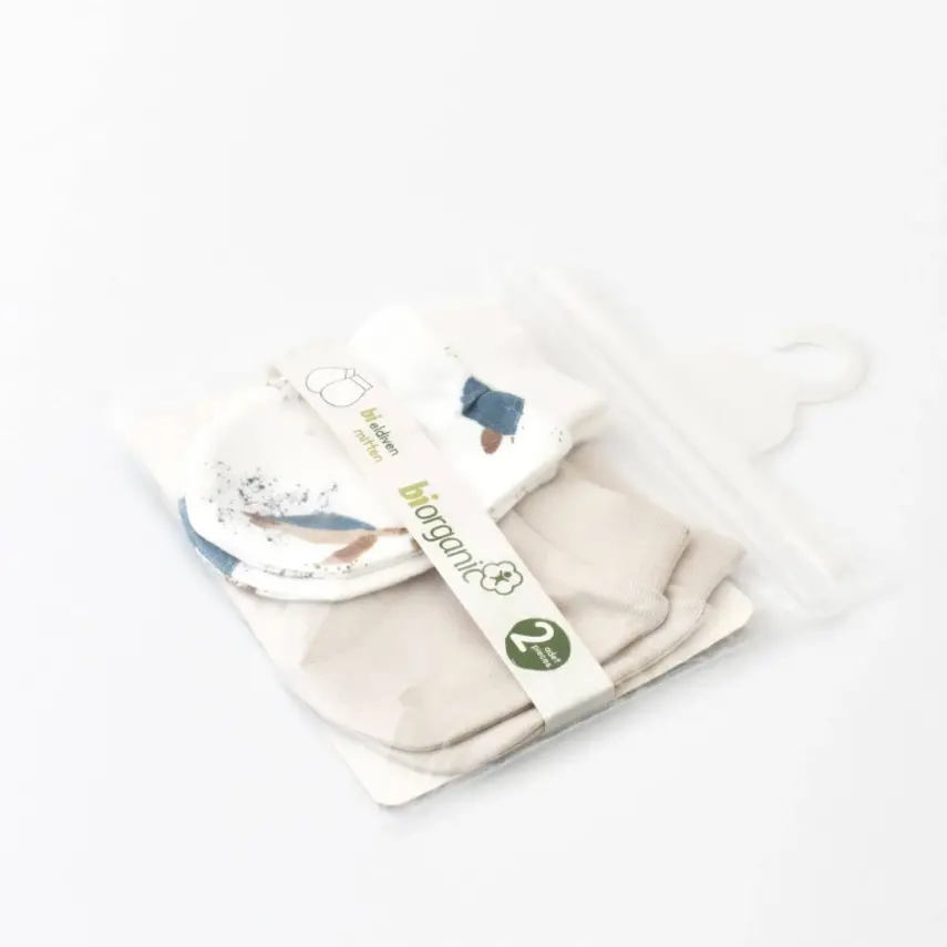 Bibaby Unisex Organik Eldiven 2li Caretta In Live Taş - 1