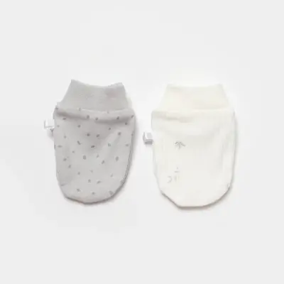 Bibaby Unisex Organik Eldiven 2li Koala Jungle Gri