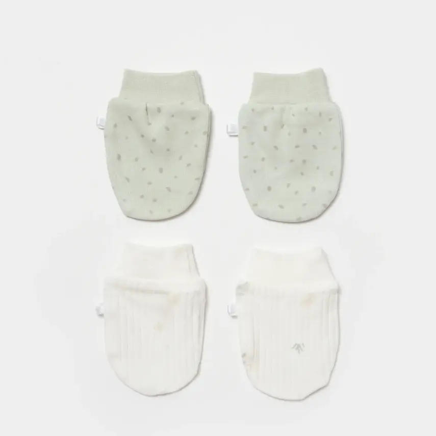 Bibaby Unisex Organik Eldiven 2li Koala Jungle Mint - 2