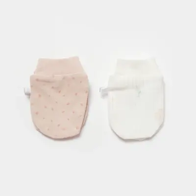 Bibaby Unisex Organik Eldiven 2li Koala Jungle Pembe 