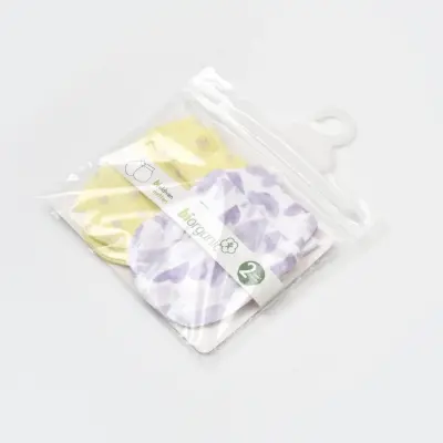 Bibaby Unisex Organik Eldiven 2li Love You Baby Yellow Lavender - 4