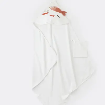 Bibaby Unisex Organik Havlu Magic Starfish Latte - 6