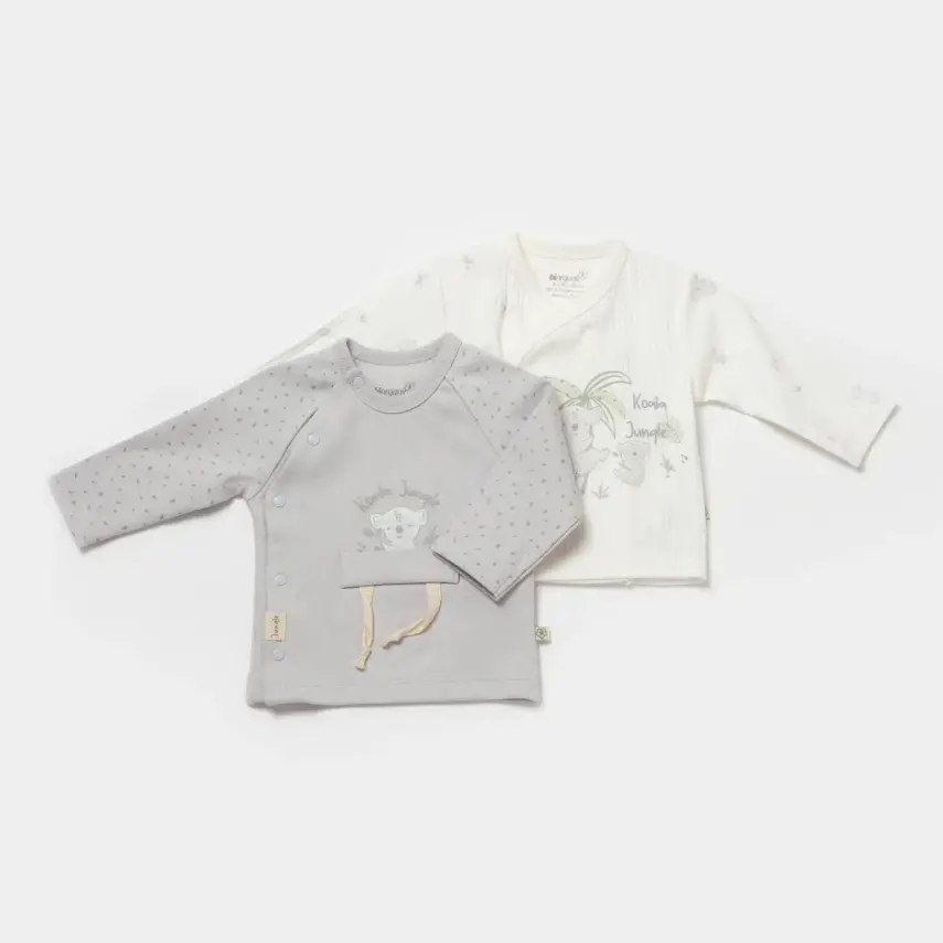 Bibaby Unisex Organik İç - Dış Zıbın 2li Koala Jungle Gri - 1