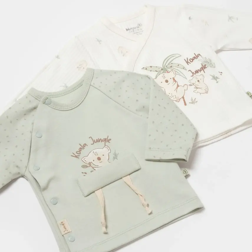 Bibaby Unisex Organik İç - Dış Zıbın 2li Koala Jungle Mint - 2
