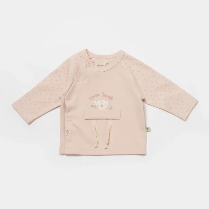 Bibaby Unisex Organik İç - Dış Zıbın 2li Koala Jungle Pembe - 4