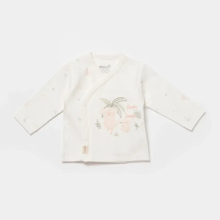 Bibaby Unisex Organik İç - Dış Zıbın 2li Koala Jungle Pembe - 5