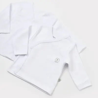 Bibaby Unisex Organik İç - Dış Zıbın Nature Beyaz - 7