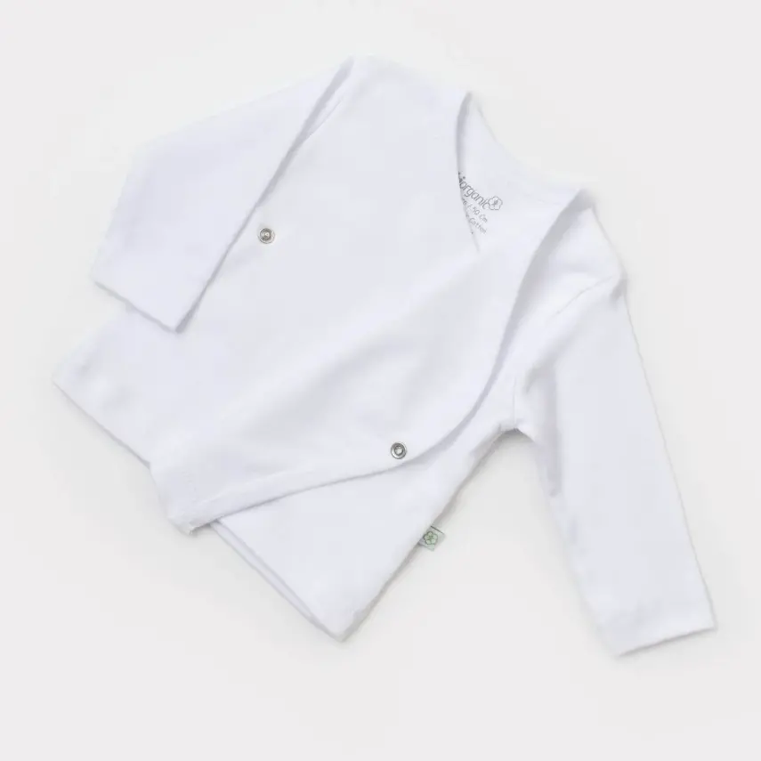 Bibaby Unisex Organik İç - Dış Zıbın Nature Beyaz - 11