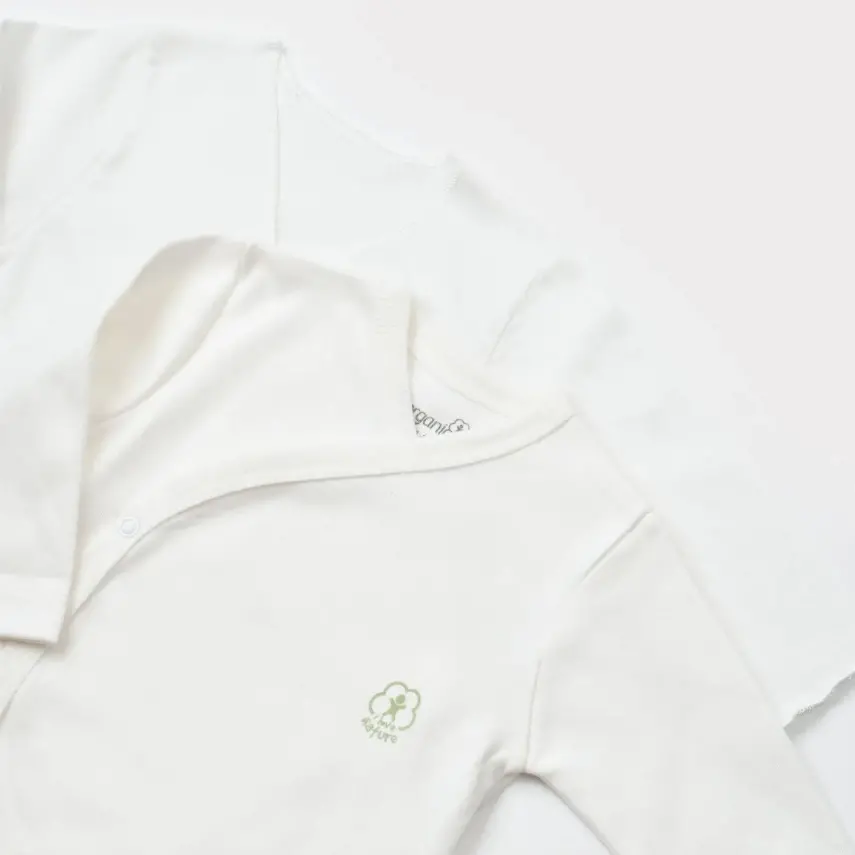 Bibaby Unisex Organik İç - Dış Zıbın Nature Ekru - 4