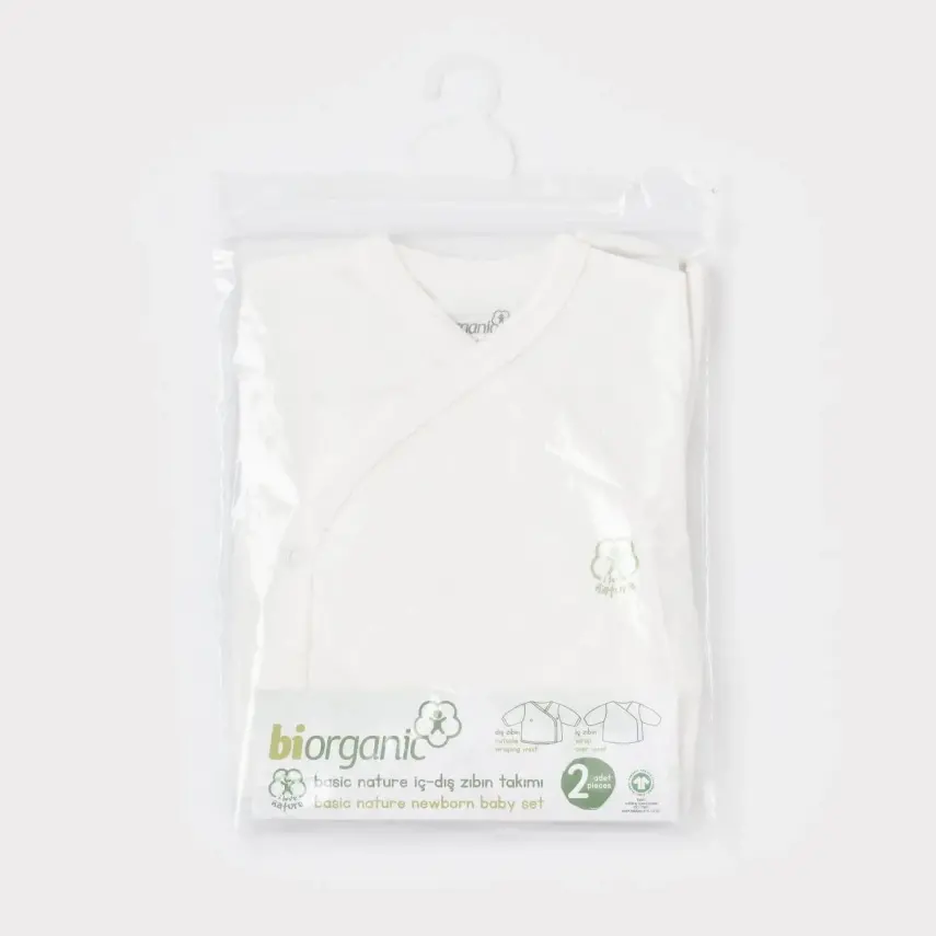 Bibaby Unisex Organik İç - Dış Zıbın Nature Ekru - 5