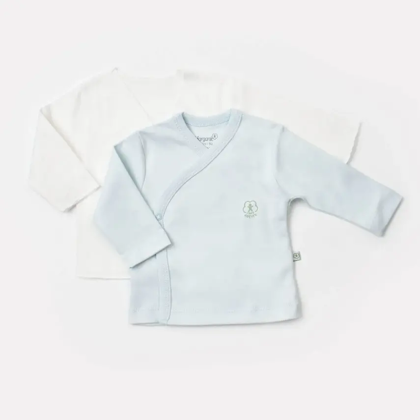 Bibaby Unisex Organik İç - Dış Zıbın Nature Mavi - 1