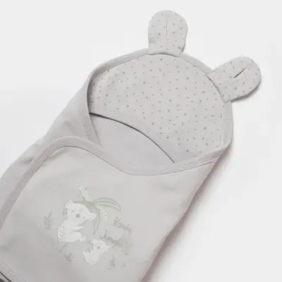 Bibaby Unisex Organik Kundak Battaniye Koala Jungle Gri - 3