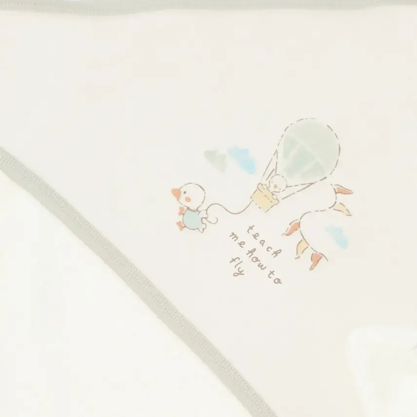 Bibaby Unisex Organik Panço Havlu Teach Me Kırmızı - Kahverengi - Mint - 2