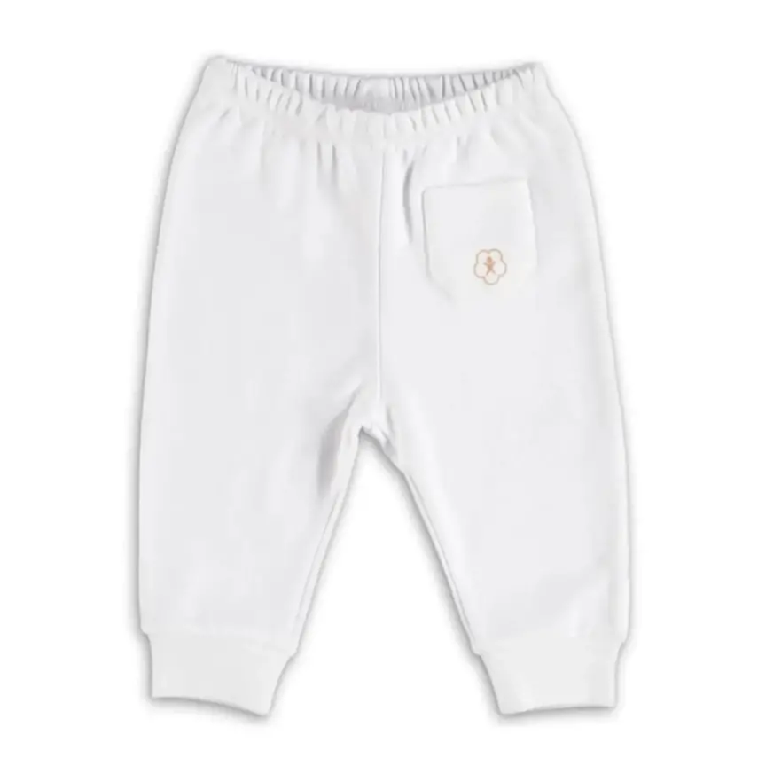 Bibaby Unisex Organik Pantolon Patiksiz Basic Ekru - 1