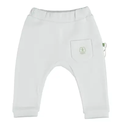 Bibaby Unisex Organik Pantolon Patiksiz Basic Nature Beyaz - 2