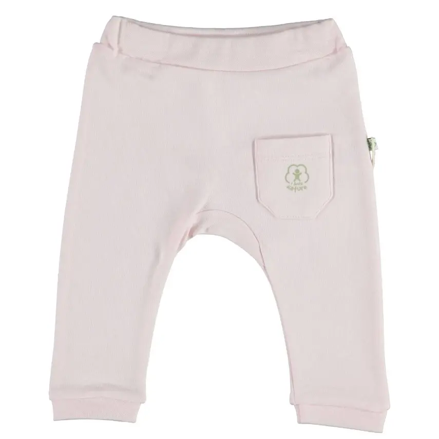 Bibaby Unisex Organik Pantolon Patiksiz Basic Nature Pembe - 1