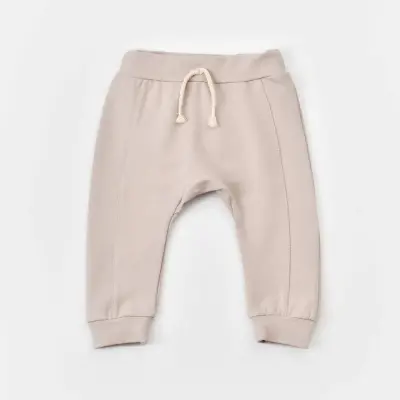 Bibaby Unisex Organik Pantolon Patiksiz Curly Sheep Bej