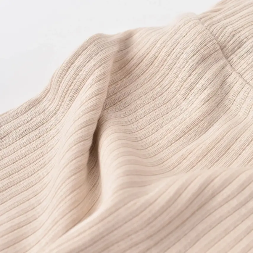 Bibaby Unisex Organik Pantolon Patiksiz Soft Modal Bej - 7