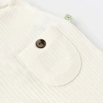 Bibaby Unisex Organik Pantolon Patiksiz Soft Modal Ekru - 18