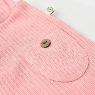 Bibaby Unisex Organik Pantolon Patiksiz Soft Modal Pembe - 4