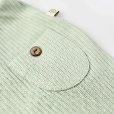Bibaby Unisex Organik Pantolon Patiksiz Soft Modal Yeşil - 5