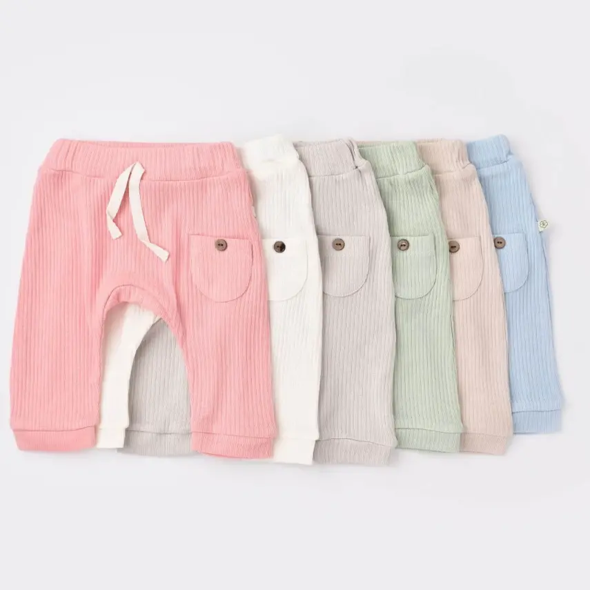 Bibaby Unisex Organik Pantolon Patiksiz Soft Modal Yeşil - 4