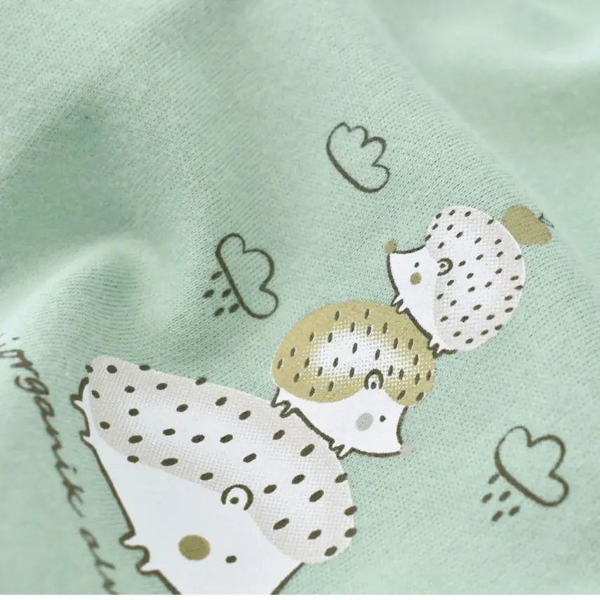 Bibaby Unisex Organik Pijama Takımı Happy Always Yeşil - 14