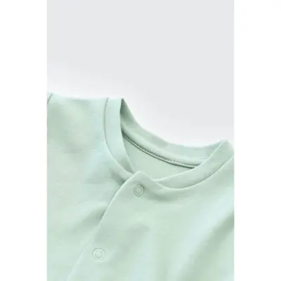 Bibaby Unisex Organik Pijama Takımı Happy Always Yeşil - 15