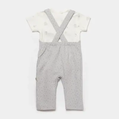 Bibaby Unisex Organik Salopet Koala Jungle Gri - 2