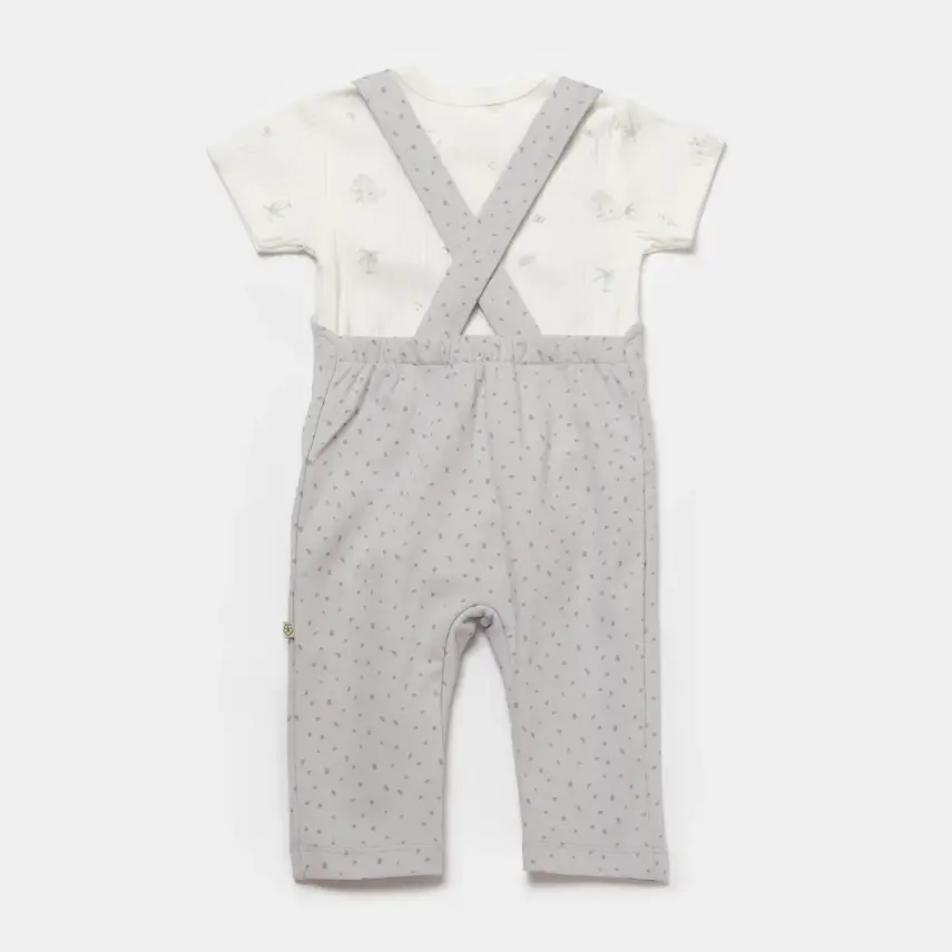 Bibaby Unisex Organik Salopet Koala Jungle Gri - 2