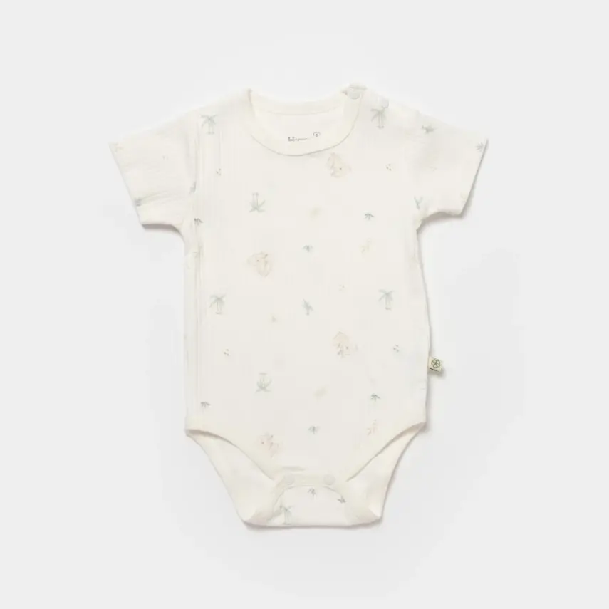 Bibaby Unisex Organik Salopet Koala Jungle Mint - 3