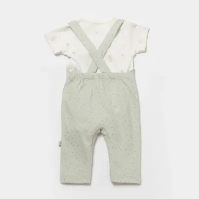 Bibaby Unisex Organik Salopet Koala Jungle Mint - 2