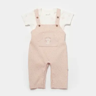 Bibaby Unisex Organik Salopet Koala Jungle Pembe
