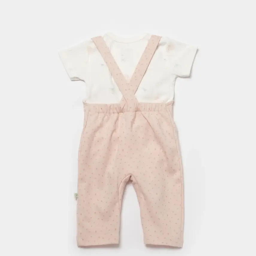 Bibaby Unisex Organik Salopet Koala Jungle Pembe - 2