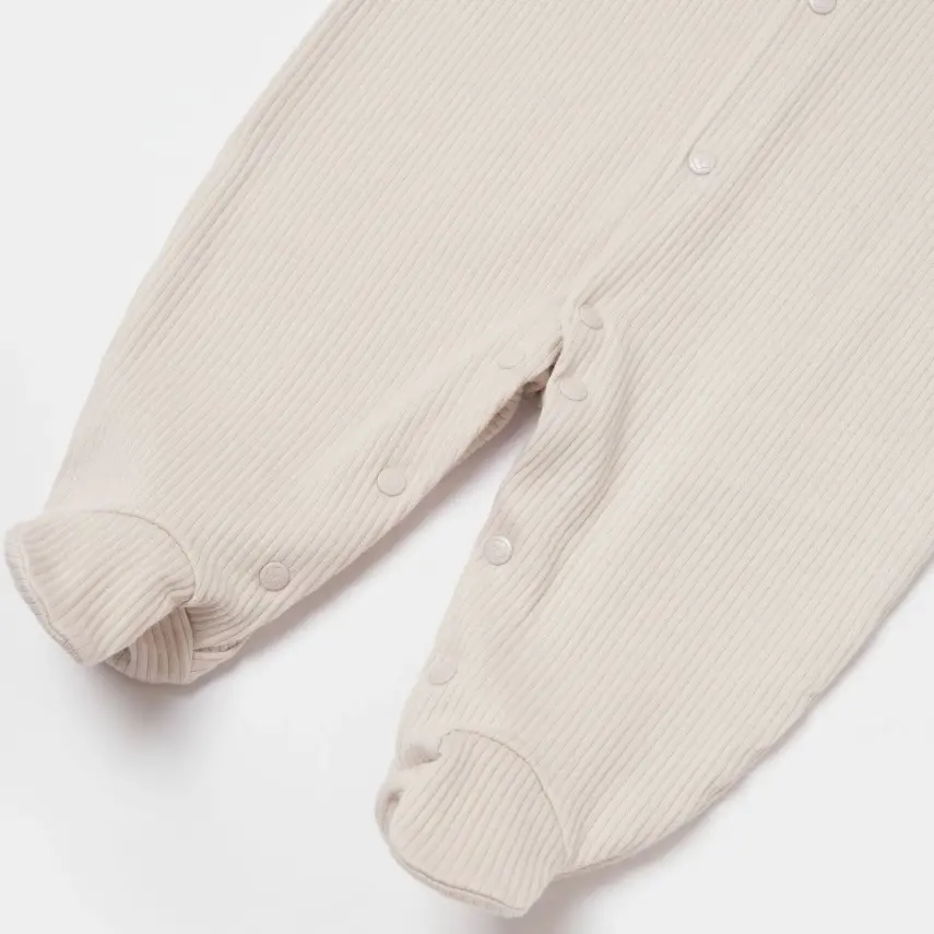 Bibaby Unisex Organik Salopet Modal Nature Relax Bej - 3