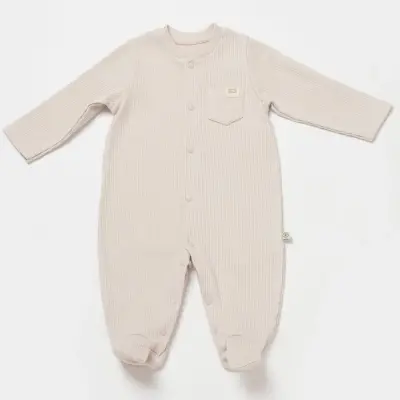 Bibaby Unisex Organik Salopet Modal Nature Relax Bej