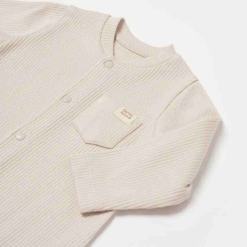 Bibaby Unisex Organik Salopet Modal Nature Relax Bej - 4