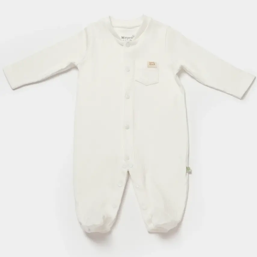 Bibaby Unisex Organik Salopet Modal Nature Relax Ecru - 1