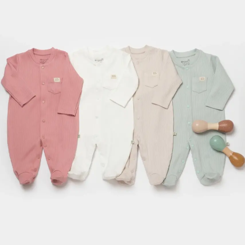 Bibaby Unisex Organik Salopet Modal Nature Relax Ecru - 5