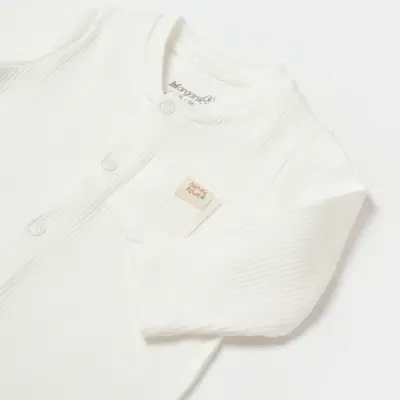 Bibaby Unisex Organik Salopet Modal Nature Relax Ecru - 4