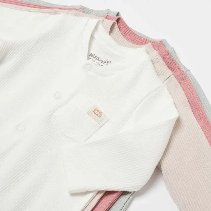 Bibaby Unisex Organik Salopet Modal Nature Relax Ecru - 7