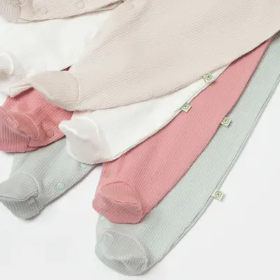 Bibaby Unisex Organik Salopet Modal Nature Relax Ecru - 6