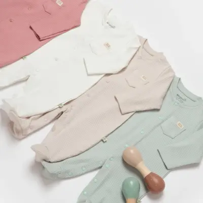 Bibaby Unisex Organik Salopet Modal Nature Relax Mint - 9