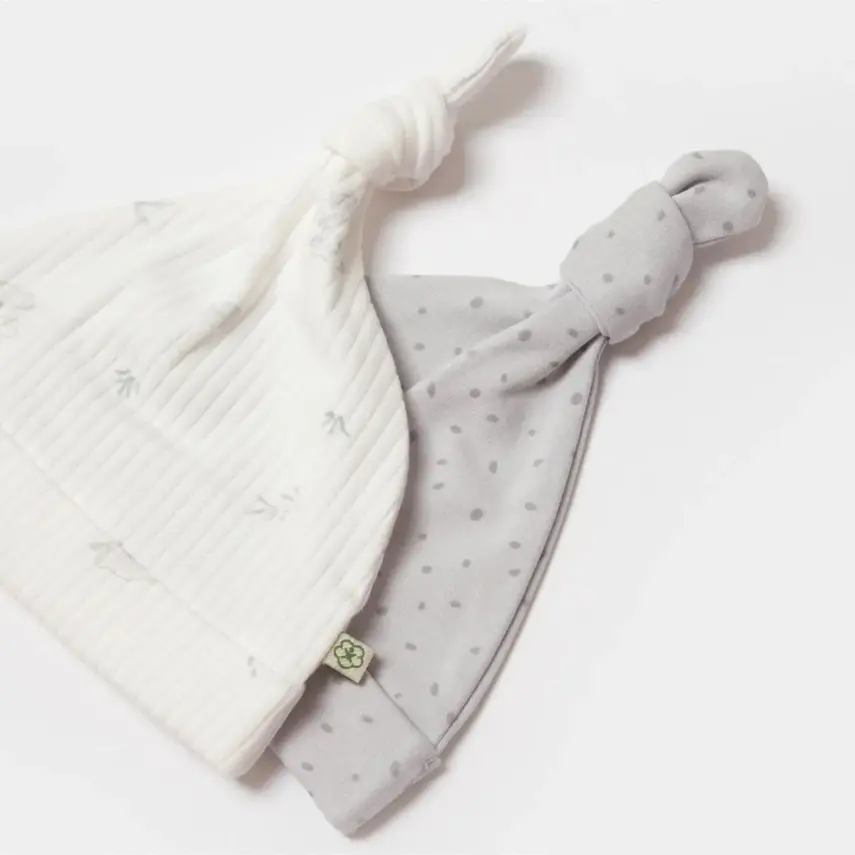 Bibaby Unisex Organik Şapka 2li Koala Jungle Gri - 2