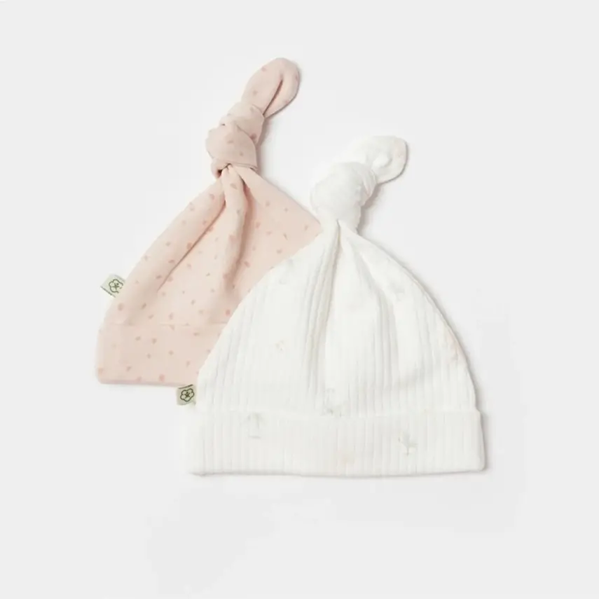 Bibaby Unisex Organik Şapka 2li Koala Jungle Pembe - 1