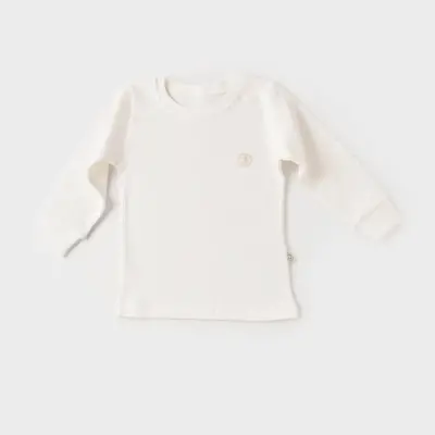 Bibaby Unisex Organik Sweatshirt Little Basic Ekru