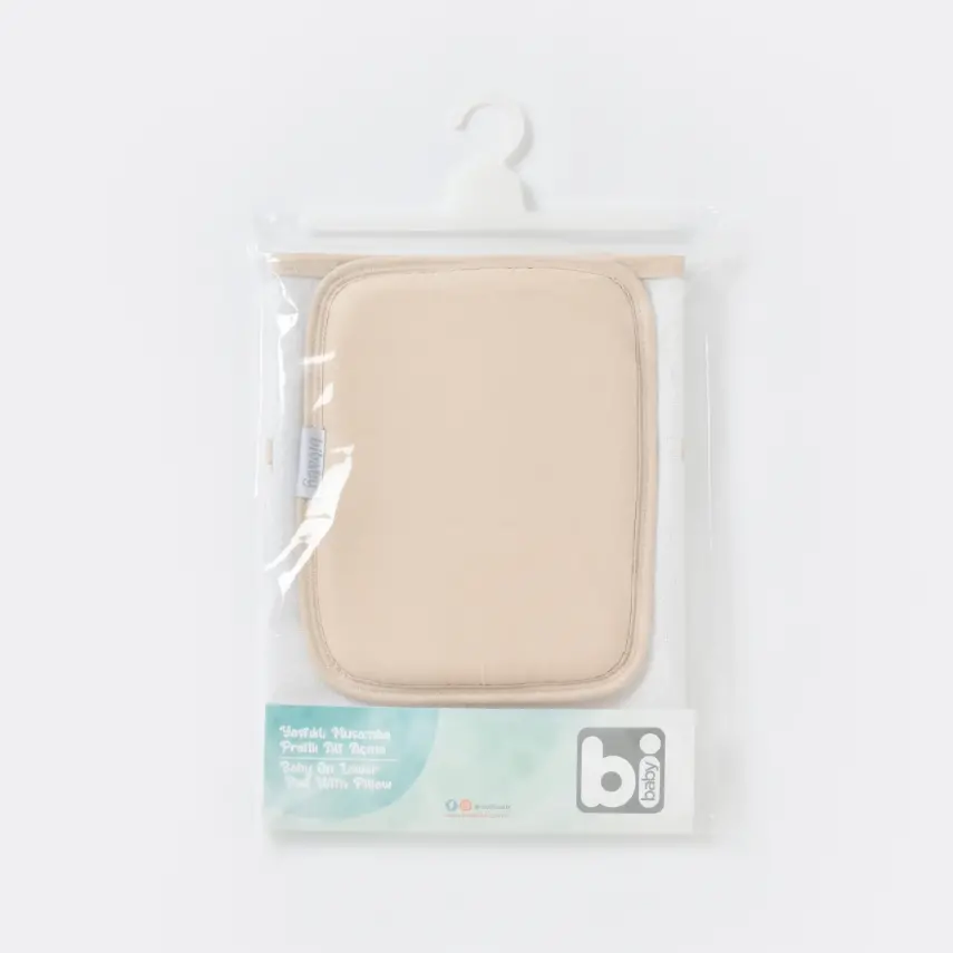 Bibaby Unisex Organik Yastıklı Muşamba Pratik Alt Açma Beyaz- Bej - 5