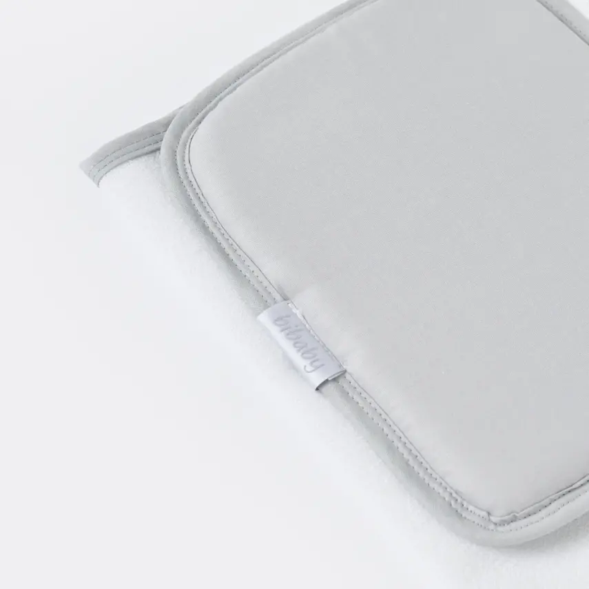 Bibaby Unisex Organik Yastıklı Muşamba Pratik Alt Açma Beyaz - Gri - 3