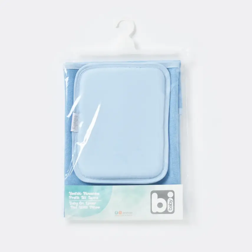 Bibaby Unisex Organik Yastıklı Muşamba Pratik Alt Açma Mavi - 2